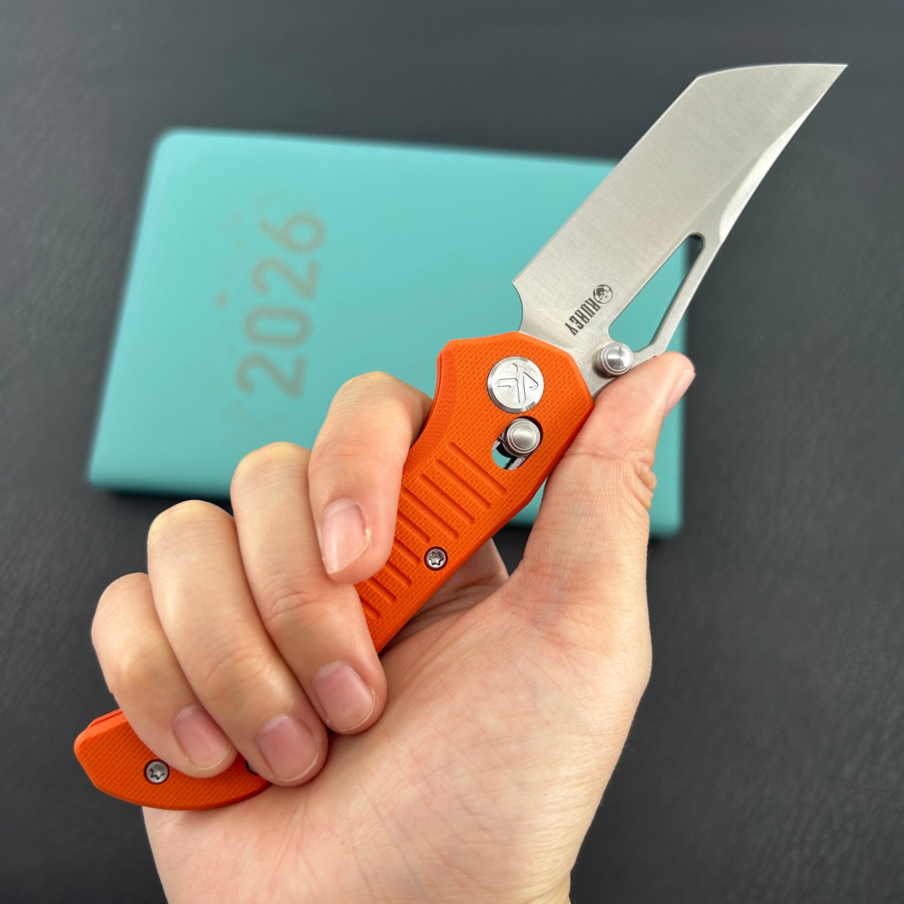 KUBEY knife KU433B Tantorian Crossbar Lock Orange Folding knife