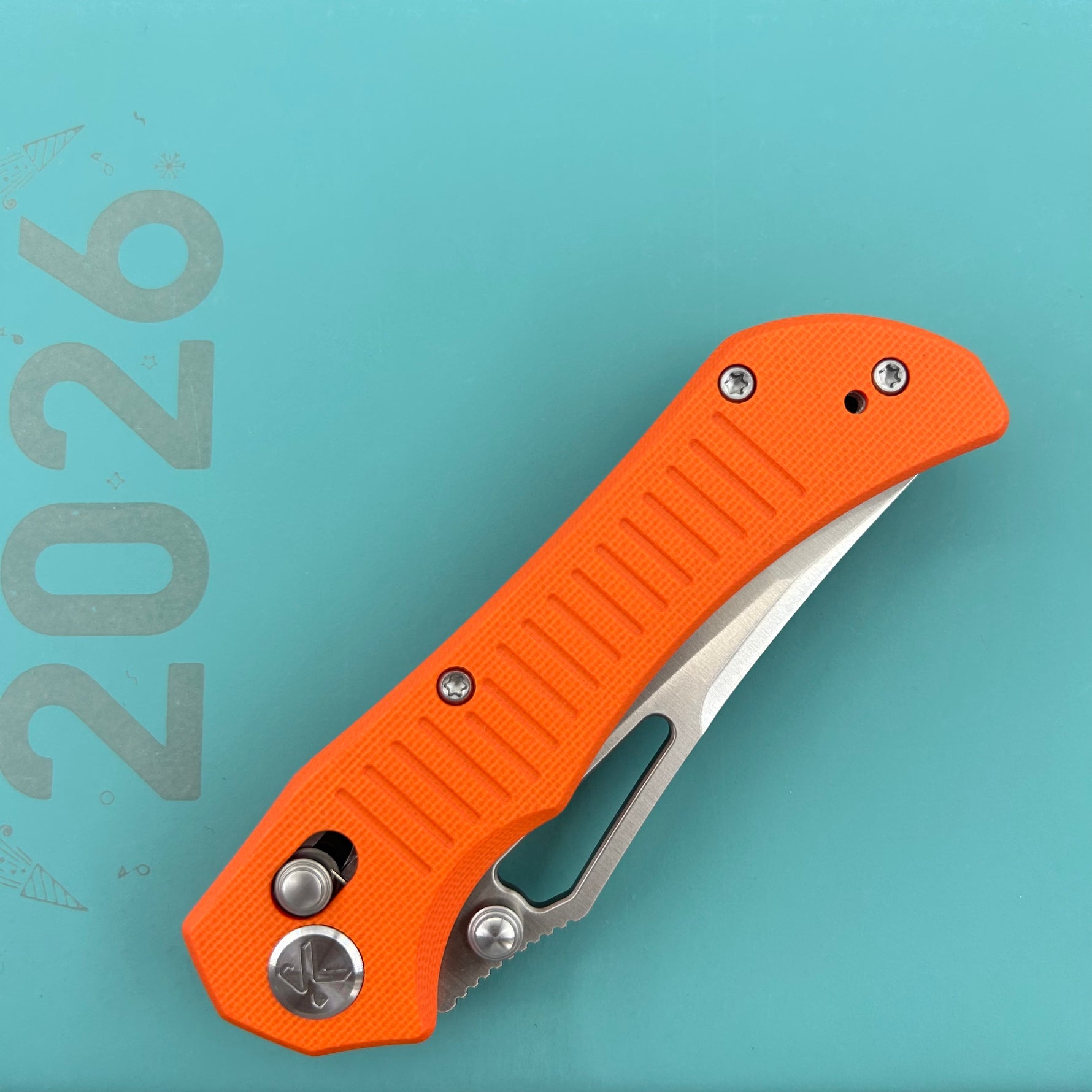 KUBEY knife KU433B Tantorian Crossbar Lock Orange Folding knife