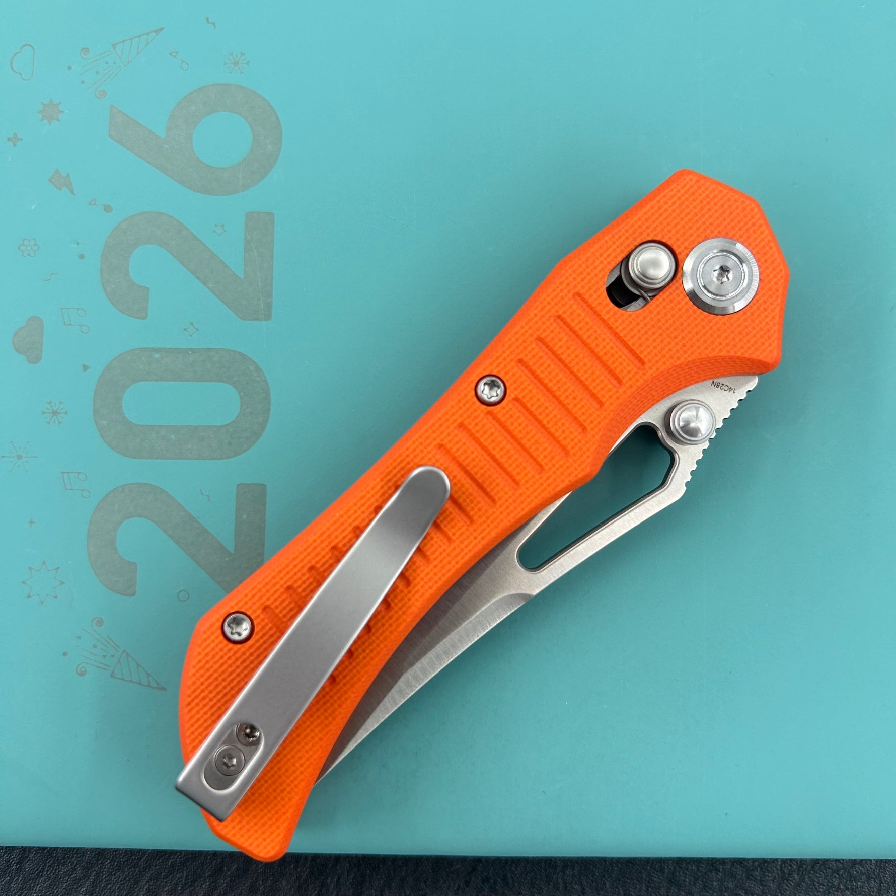 KUBEY knife KU433B Tantorian Crossbar Lock Orange Folding knife