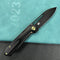KUBEY KB321O Royal Frame Lock EDC Pocket Knife Black  6AL4V Titanium Handle 2.99" Black Coated M390