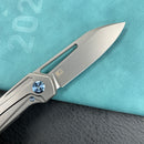 KUBEY KB321I  Royal Frame Lock EDC Pocket Knife  6AL4V Titanium Handle 2.99" Sandblast Bohler M390