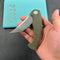 KUBEY KU175A Scimitar Tanto Liner Lock Hunting Folding Knife Green G10 Handle 3.46" Beadblast 14C28N