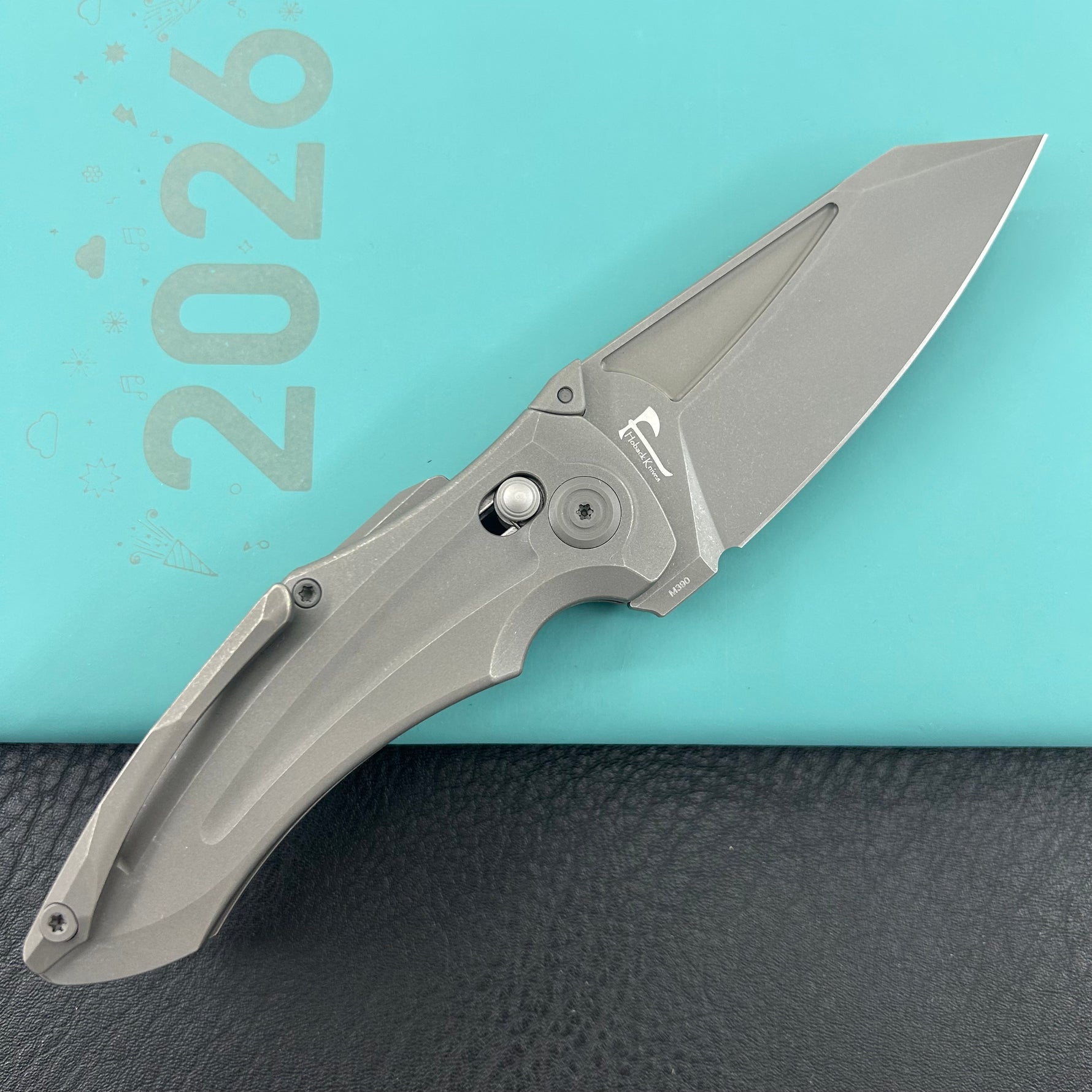 KB KNIVES KB400G Sumo Crossbarlock Folding Knife Darkwash Titanium Handle 3.15" Darkwash M390 Blade