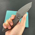 KB KNIVES KB400G Sumo Crossbarlock Folding Knife Darkwash Titanium Handle 3.15" Darkwash M390 Blade