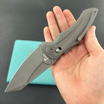 KB KNIVES KB400G Sumo Crossbarlock Folding Knife Darkwash Titanium Handle 3.15" Darkwash M390 Blade
