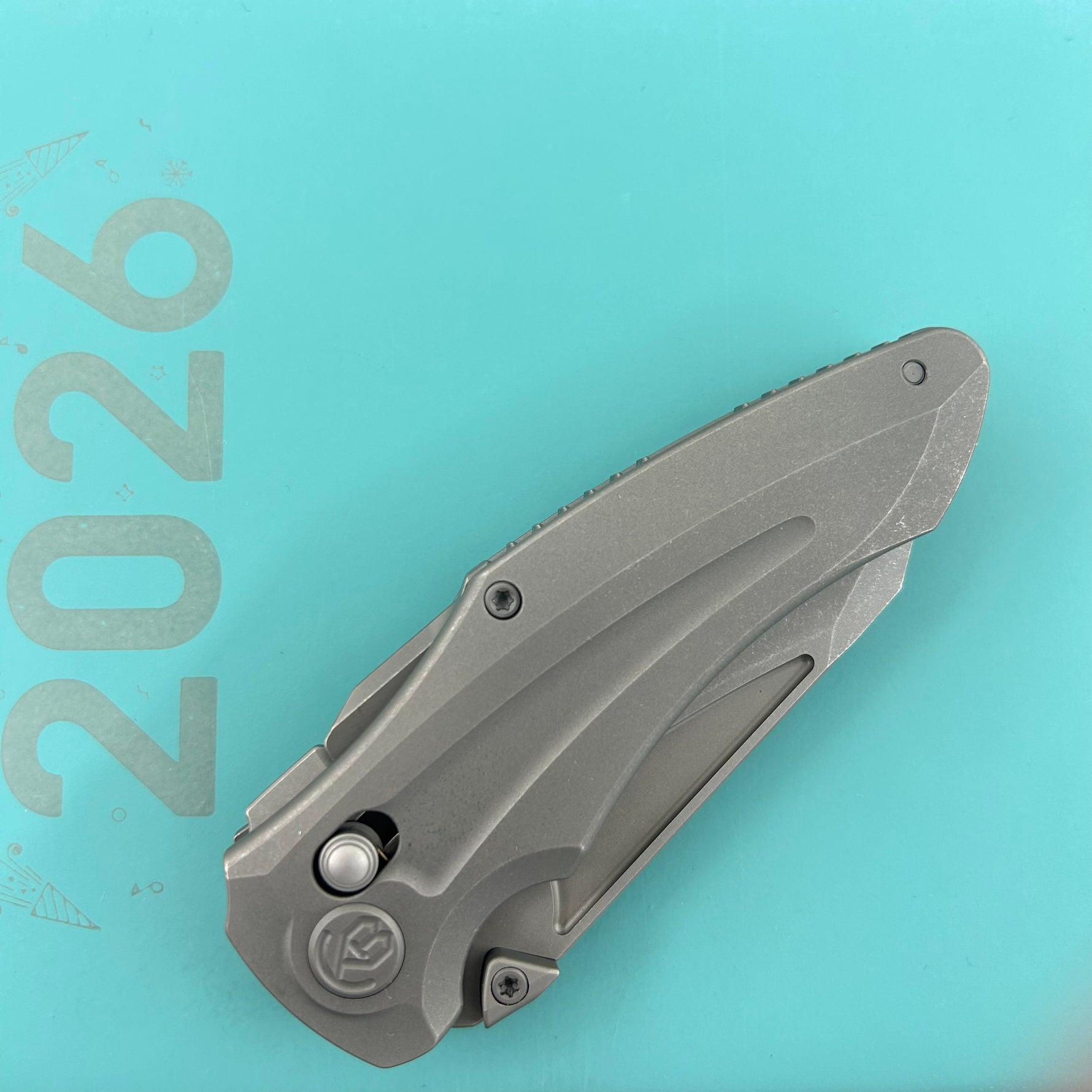 KB KNIVES KB400G Sumo Crossbarlock Folding Knife Darkwash Titanium Handle 3.15" Darkwash M390 Blade