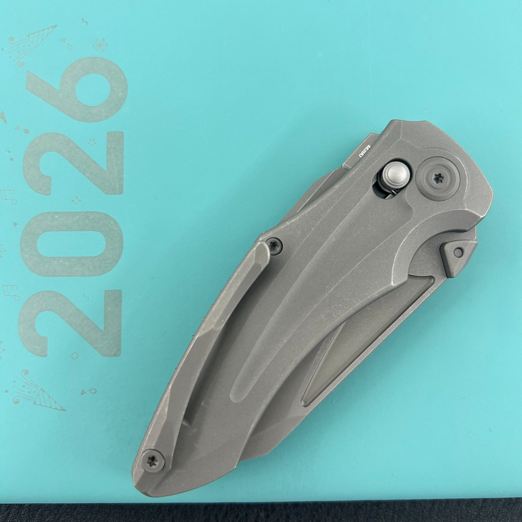 KB KNIVES KB400G Sumo Crossbarlock Folding Knife Darkwash Titanium Handle 3.15" Darkwash M390 Blade