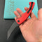 KUBEY KU175F Scimitar Tanto Liner Lock Hunting Folding Knife Red G10 Handle 3.46" Blackwash 14C28N