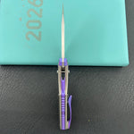 KB KNIVES KB400F Sumo Crossbarlock Folding Knife Gray Titanium Handle 3.15" Stonewash M390 Blade