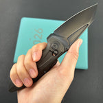 KB KNIVES KB400H Sumo Crossbarlock Folding Knife DLC Titanium Handle 3.15" DLC M390 Blade