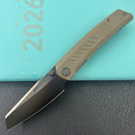 KB KNIVES KB441C Insomnia Frame Locking Folding Knife bronze  Titanium Handle 3.46" DLC Satin M390 Blade