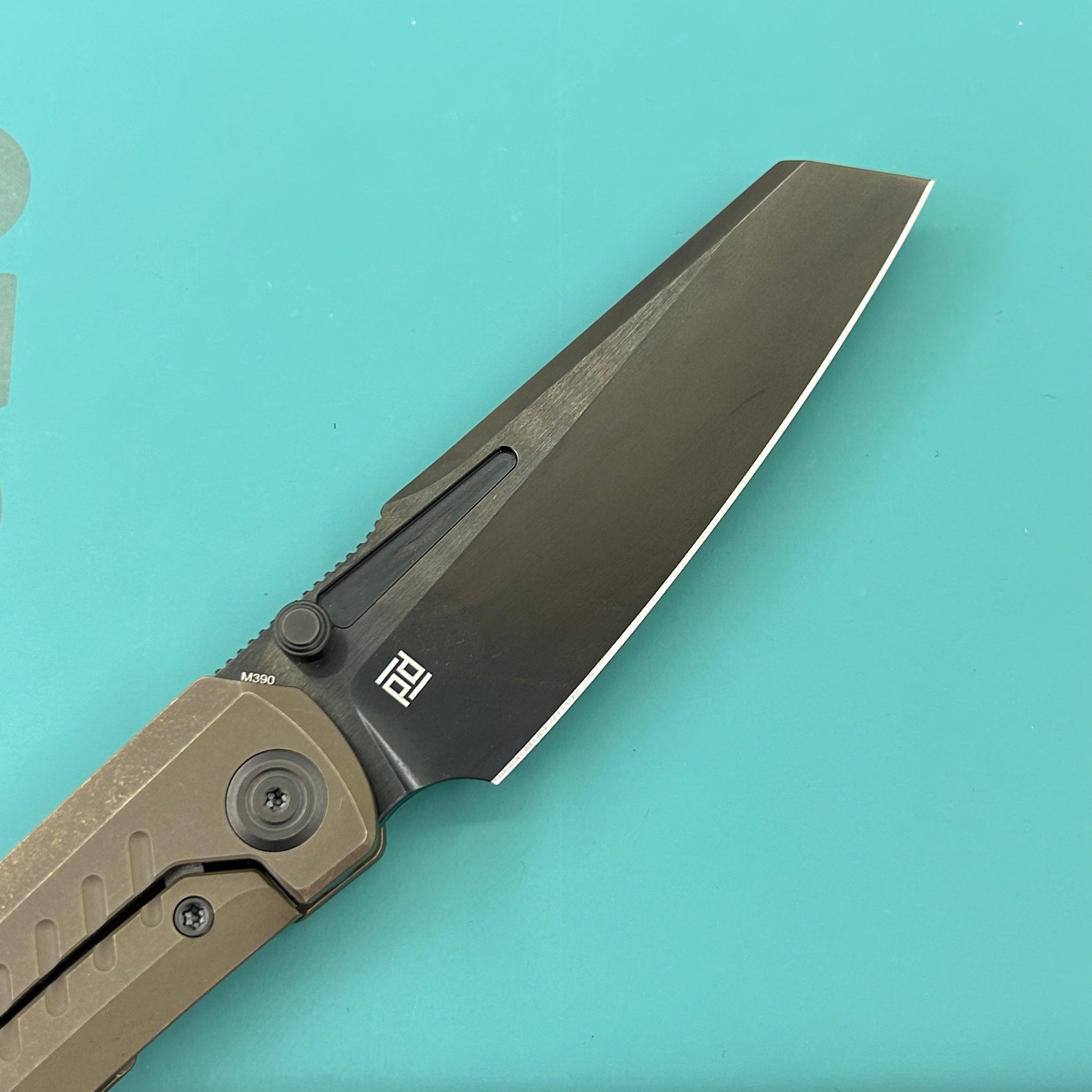 KB KNIVES KB441C Insomnia Frame Locking Folding Knife bronze  Titanium Handle 3.46" DLC Satin M390 Blade