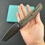 KB KNIVES KB441C Insomnia Frame Locking Folding Knife bronze  Titanium Handle 3.46" DLC Satin M390 Blade