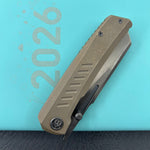 KB KNIVES KB441C Insomnia Frame Locking Folding Knife bronze  Titanium Handle 3.46" DLC Satin M390 Blade