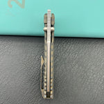 KB KNIVES KB441B Insomnia Frame Locking Folding Knife Flamed Titanium Handle 3.46" Silver Bead Blast M390 Blade