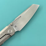 KB KNIVES KB441A Insomnia Frame Locking Folding Knife Gray Sandblast Titanium Handle 3.46" Silver Bead Blast M390 Blade