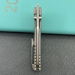KB KNIVES KB441A Insomnia Frame Locking Folding Knife Gray Sandblast Titanium Handle 3.46" Silver Bead Blast M390 Blade