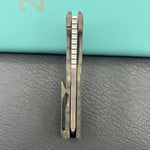 KB KNIVES KB442B Nexus Folding Knife Flame Titanium Handle 3.66'' Belt Satin M390 Blade