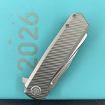 KB KNIVES KB442A Nexus Folding Knife Grey Titanium Handle 3.66'' Belt Satin M390 Blade