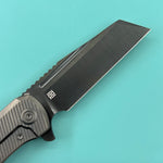KB KNIVES KB442C Nexus Folding Knife DLC Titanium Handle 3.66''DLC Belt Satin M390 Blade