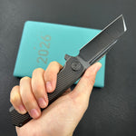 KB KNIVES KB442C Nexus Folding Knife DLC Titanium Handle 3.66''DLC Belt Satin M390 Blade
