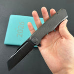 KB KNIVES KB442C Nexus Folding Knife DLC Titanium Handle 3.66''DLC Belt Satin M390 Blade