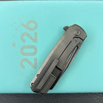 KB KNIVES KB442C Nexus Folding Knife DLC Titanium Handle 3.66''DLC Belt Satin M390 Blade
