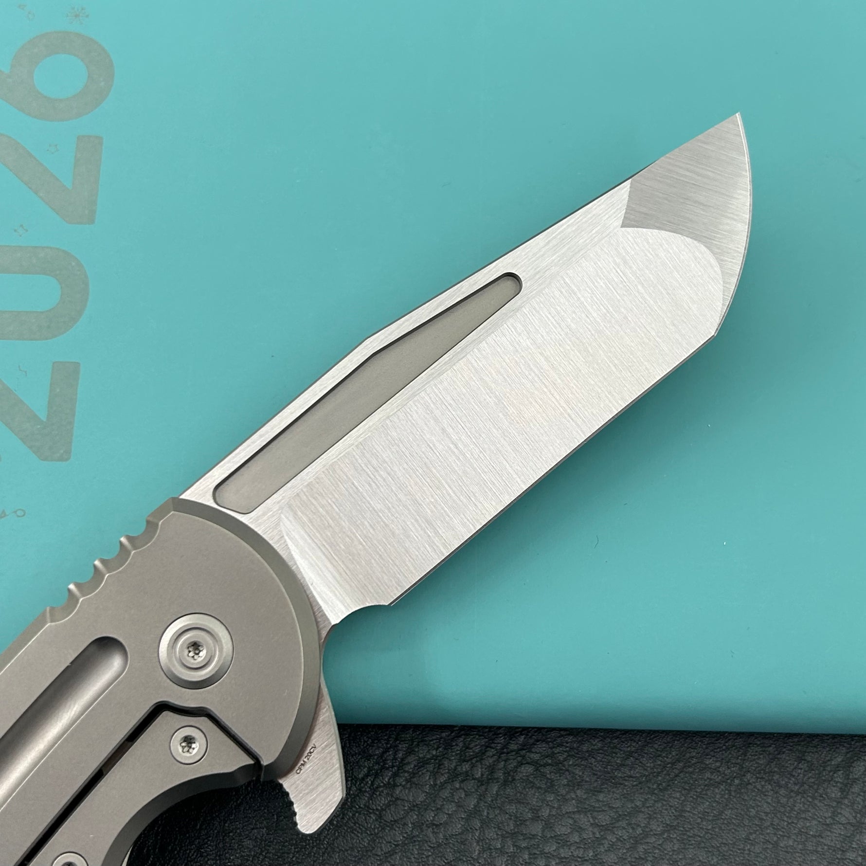 KB KNIVES KB476A Husky Tactical Flipper Folding Knife Grey Titanium Handle 3.70'' Belt Satin 20CV Blade
