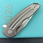 KB KNIVES KB476A Husky Tactical Flipper Folding Knife Grey Titanium Handle 3.70'' Belt Satin 20CV Blade