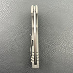 KB KNIVES KB476B Husky Tactical Flipper Folding Knife Darkwash Titanium Handle 3.70'' Belt Satin 20CV Blade