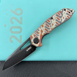 KUBEY Knife KU291-1D Vagrant Linerlock Green Nebula Micarta 14C28N Folding Knife