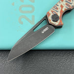 KUBEY Knife KU291-1D Vagrant Linerlock Green Nebula Micarta 14C28N Folding Knife