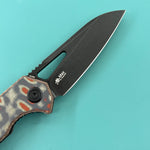 KUBEY Knife KU291-1D Vagrant Linerlock Green Nebula Micarta 14C28N Folding Knife