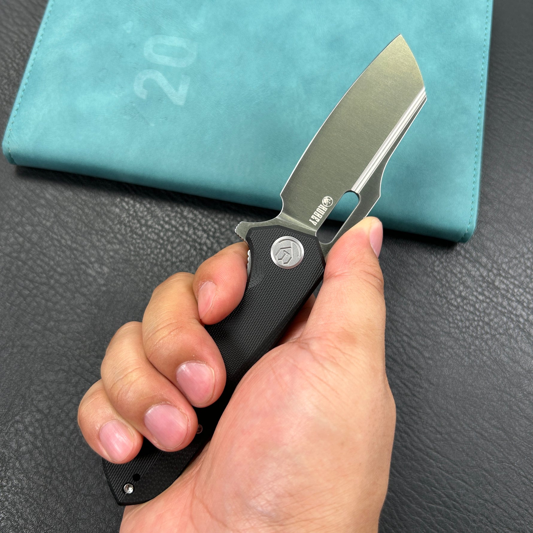 KUBEY knife KU328D Atlas Liner Lock Folding Knife Black G10 Handle 3.31" Satin  14C28N