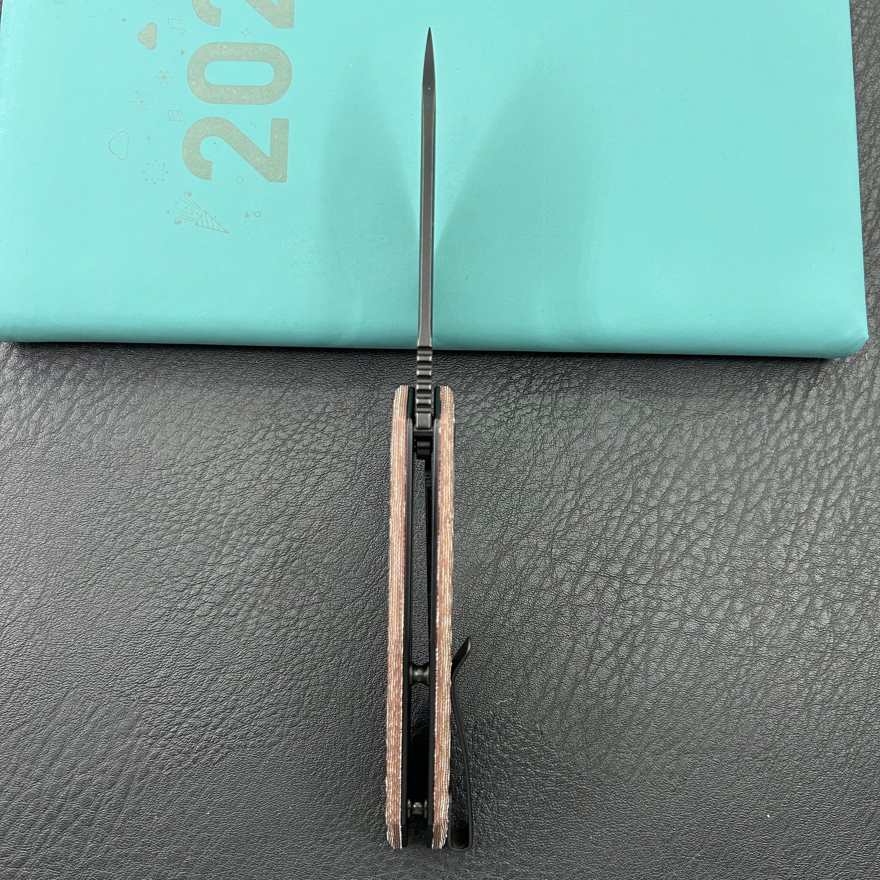 KUBEY Knife KU291-1D Vagrant Linerlock Green Nebula Micarta 14C28N Folding Knife