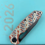KUBEY Knife KU291-1D Vagrant Linerlock Green Nebula Micarta 14C28N Folding Knife