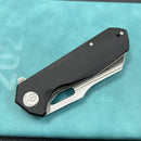 KUBEY KU328D Atlas Liner Lock Folding Knife Black G10 Handle 3.31" Satin  14C28N