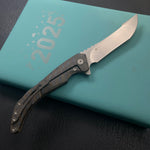 KB KNIVES KB387B Cyrus Folding Knife Flame Ano Titanium Handle 3.46'' Beadblast M390  Folding Knife