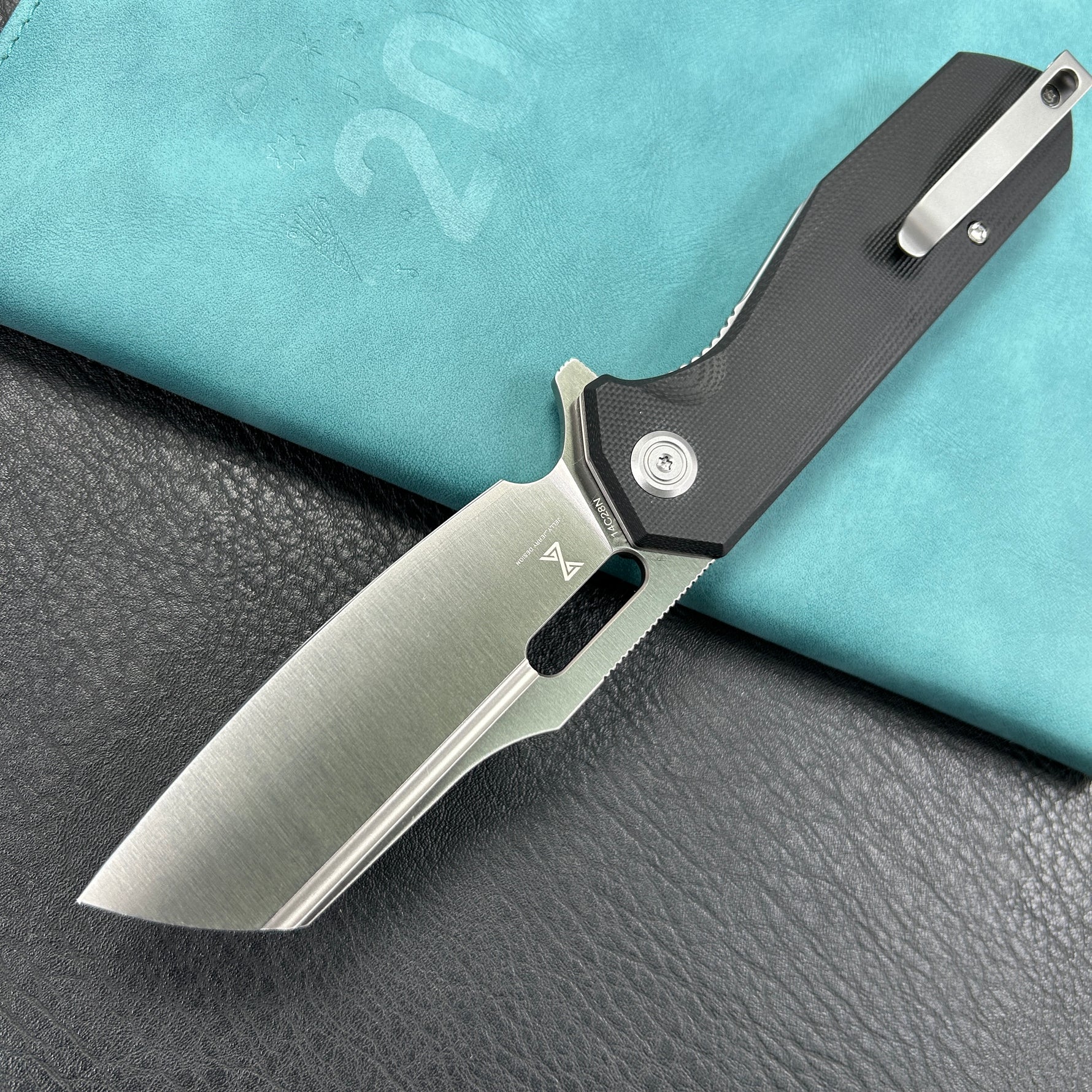 KUBEY knife KU328D Atlas Liner Lock Folding Knife Black G10 Handle 3.31" Satin  14C28N