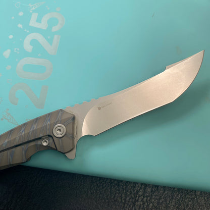 KB KNIVES KB387B Cyrus Folding Knife Flame Ano Titanium Handle 3.46'' Beadblast M390  Folding Knife