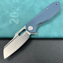 KUBEY KU328H Atlas Nest Liner Lock Folding Knife Denium Blue G10 Handle 3.31" Satin 14C28N