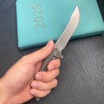KB KNIVES KB387B Cyrus Folding Knife Flame Ano Titanium Handle 3.46'' Beadblast M390  Folding Knife
