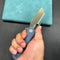 KUBEY KU328H Atlas Nest Liner Lock Folding Knife Denium Blue G10 Handle 3.31" Satin 14C28N