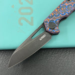 KUBEY Knife KU291-1B Vagrant Linerlock Black Nebula Micarta 14C28N Folding Knife