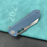 KUBEY KU328H Atlas Nest Liner Lock Folding Knife Denium Blue G10 Handle 3.31" Satin 14C28N