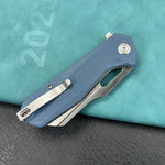 KUBEY KU328H Atlas Nest Liner Lock Folding Knife Denium Blue G10 Handle 3.31" Satin 14C28N