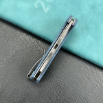 KUBEY KU328H Atlas Nest Liner Lock Folding Knife Denium Blue G10 Handle 3.31" Satin 14C28N