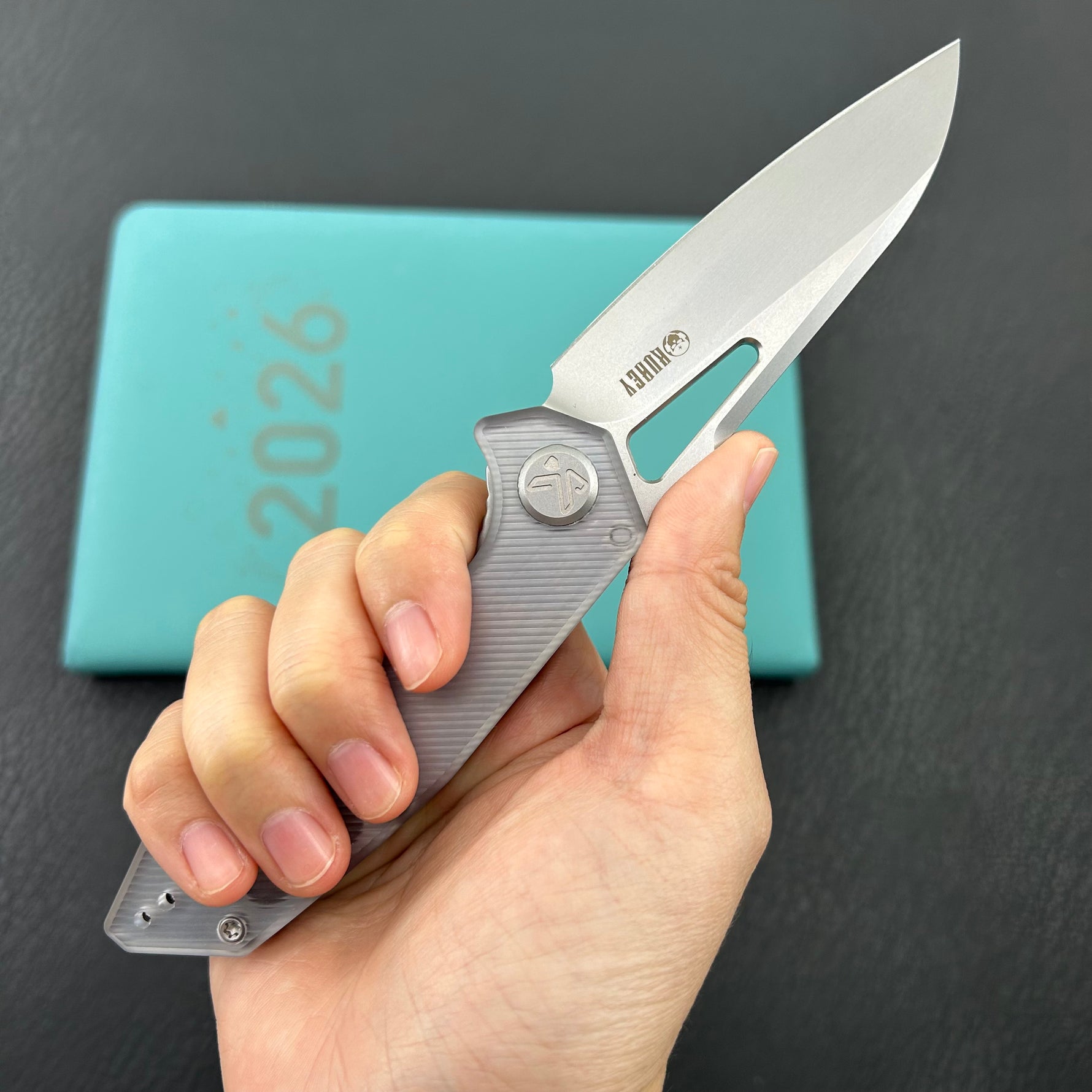 KUBEY Knife KU291-1E Vagrant Linerlock Translucent Polycarbonate    Fold Knife