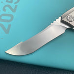 KB KNIVES KB387A Cyrus Folding Knife Grey Titanium Handle 3.46'' Beadblast M390  Folding Knife