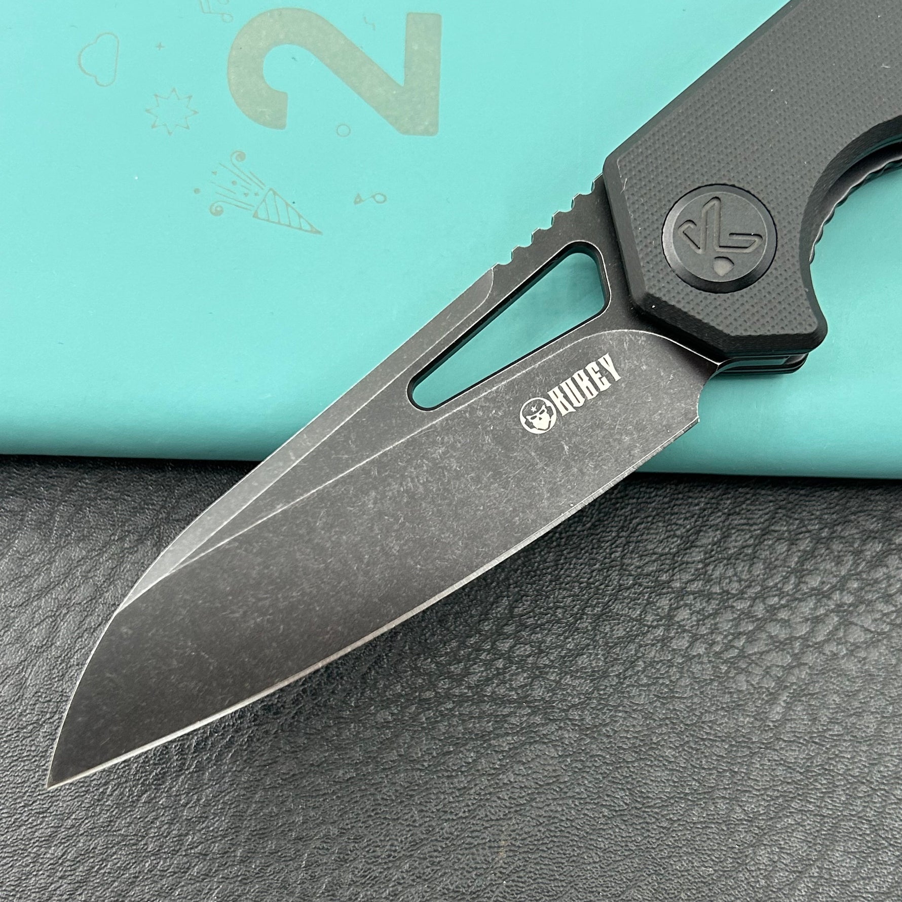 KUBEY Knife KU291-1f Vagrant Linerlock Blackout    Folding Knife